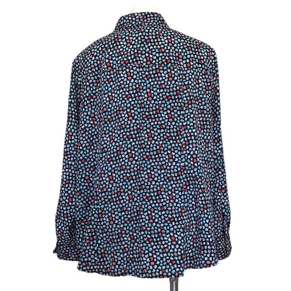 MICHAEL Michael Kors Plus Size Multi Palm Lock Zip Blouse New Size 3X - Picture 4 of 9